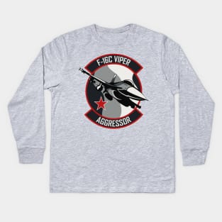 F-16 Viper Aggressor Kids Long Sleeve T-Shirt